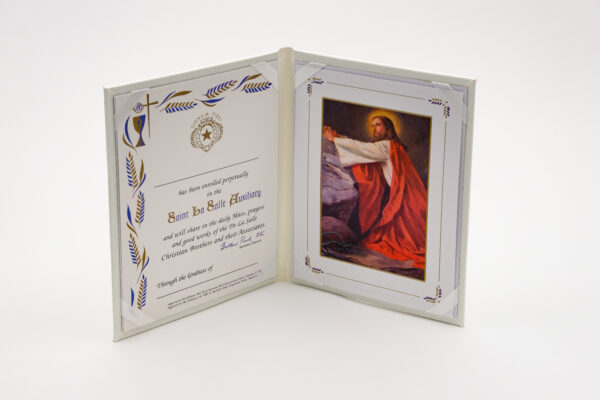 Leatherette Membership Folders - Christ in Garden (C4)